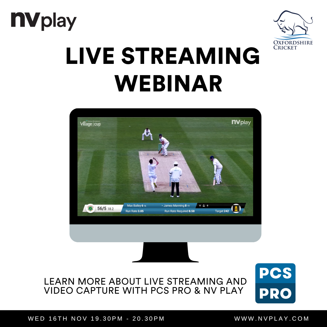 NV Play Live Streaming Webinar – Oxfordshire Cricket